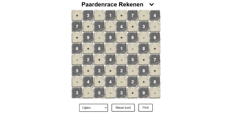 Paardenrace rekenen (print)